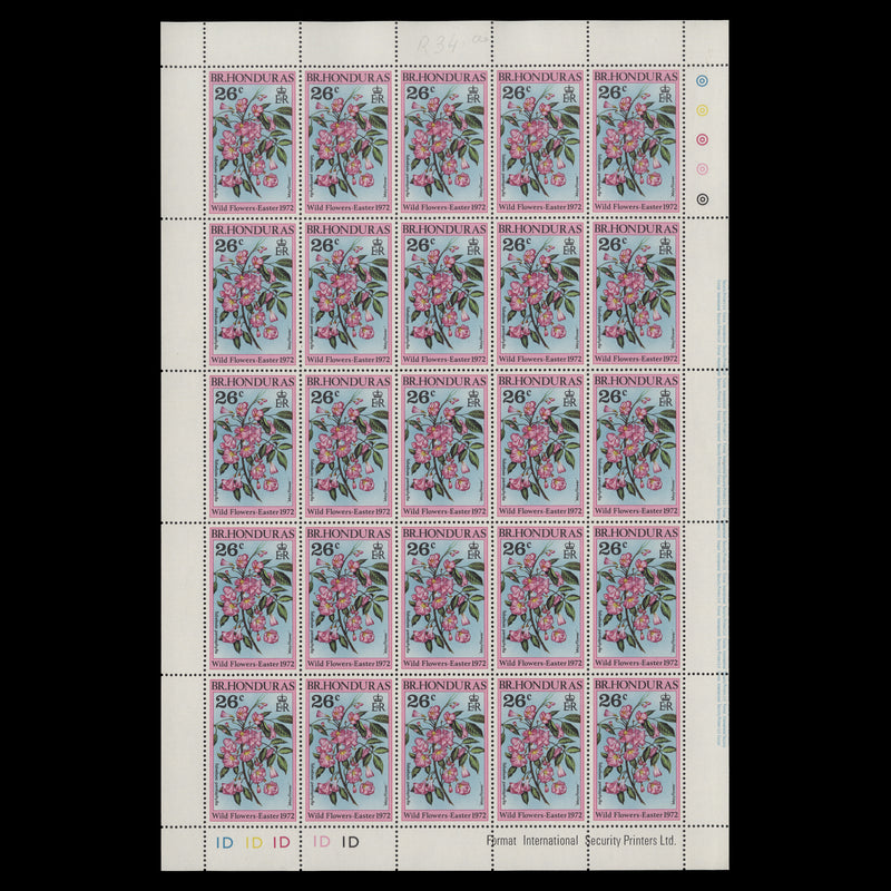 British Honduras 1972 (MNH) Easter panes of 25 stamps