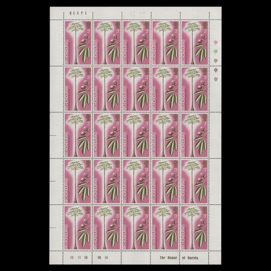 British Honduras 1972 (MNH) Indigenous Hardwoods panes of 25 stamps