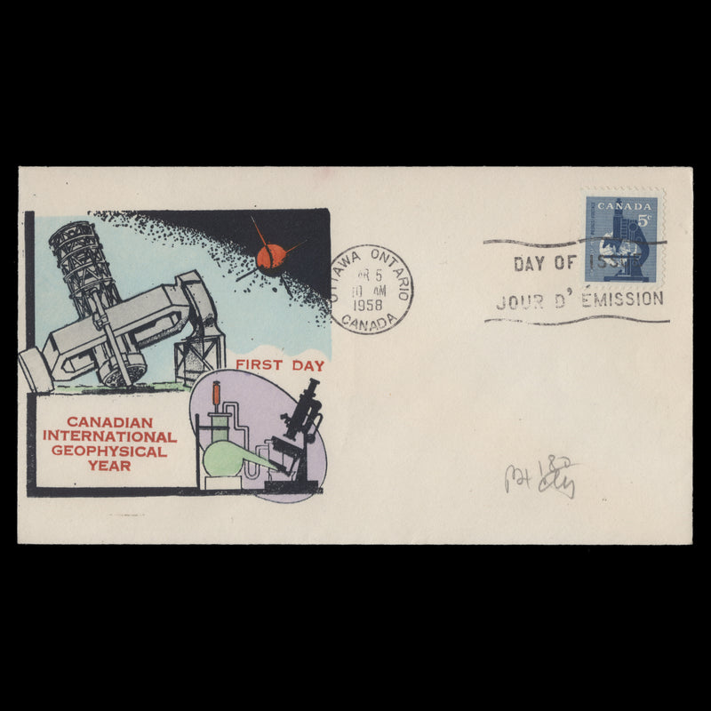 Canada 1958 International Geophysical Year first day cover, OTTAWA