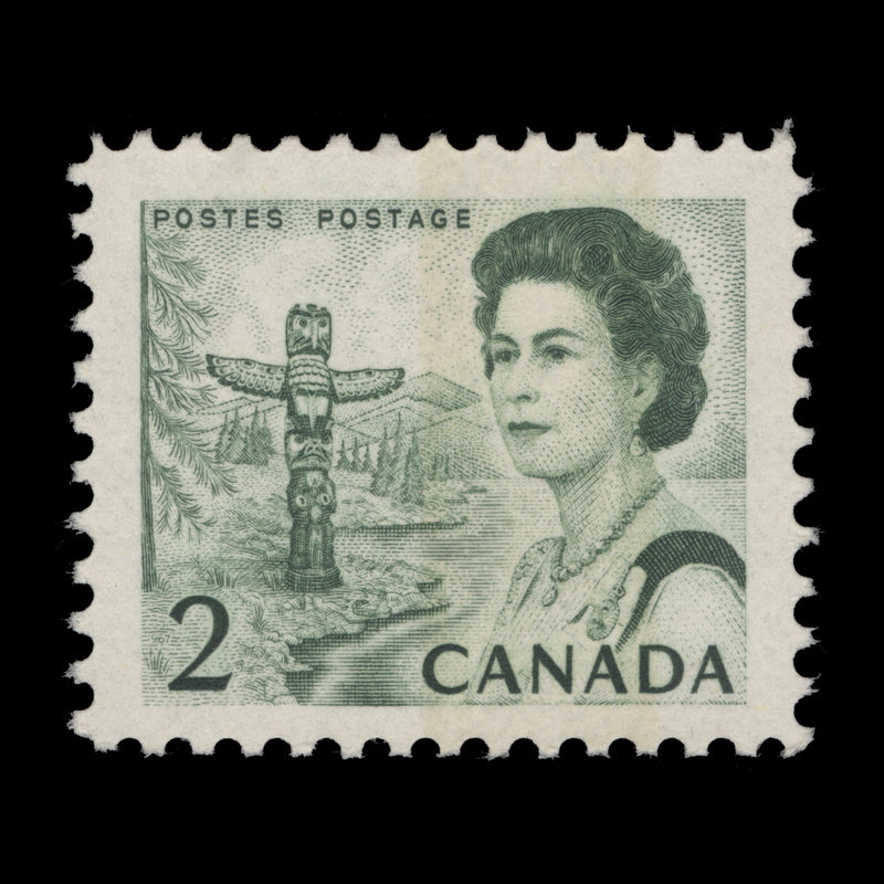 Canada 1967 (Variety) 2c Queen Elizabeth II with one broad phosphor band