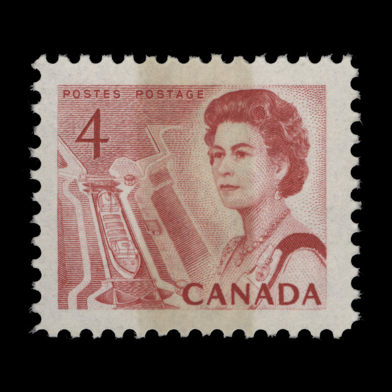 Canada 1967 (Variety) 4c Queen Elizabeth II with one broad phosphor band