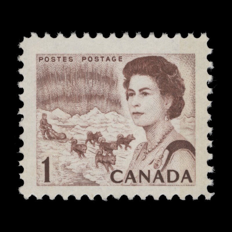 Canada 1971 (Variety) 1c Queen Elizabeth II with one right phosphor band