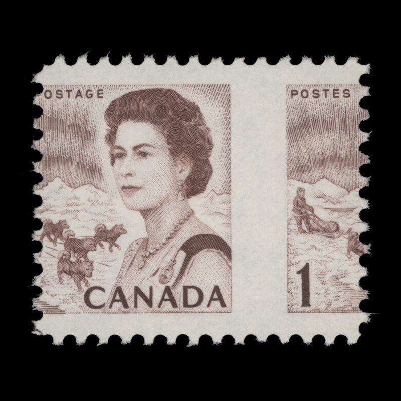 Canada 1971 (Variety) 1c Queen Elizabeth II with perf shift
