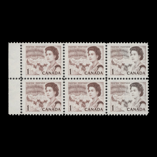 Canada 1971 (Variety) 1c Queen Elizabeth II block with shades