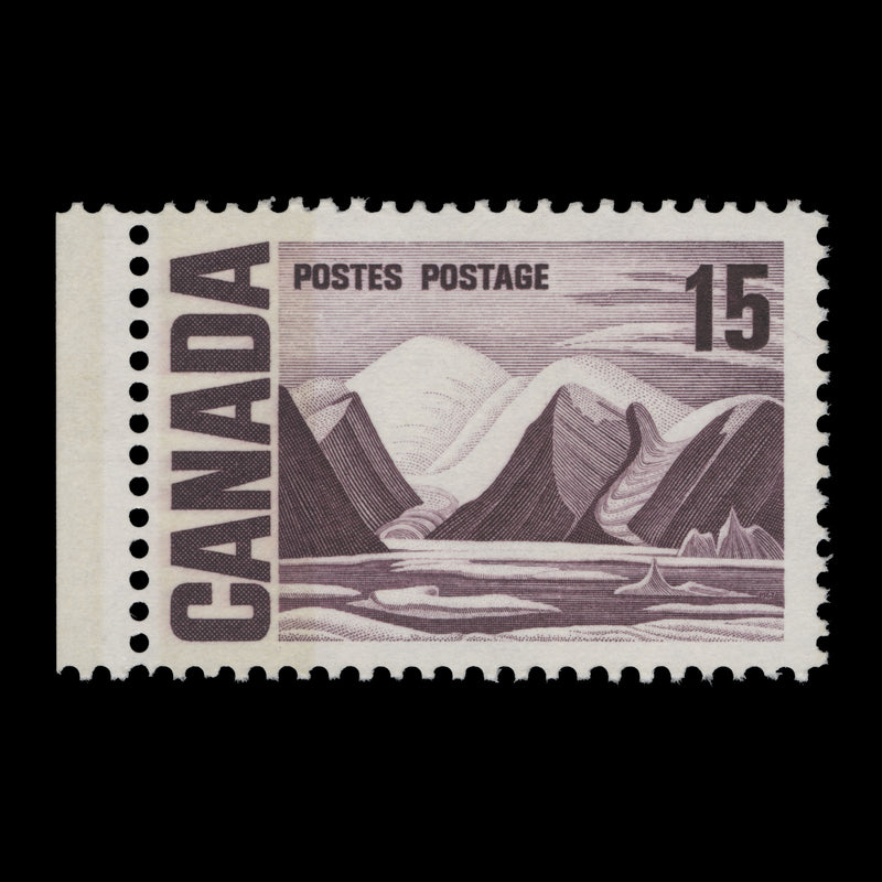 Canada 1972 (Variety) 15c Bylot Island with one broad phosphor band