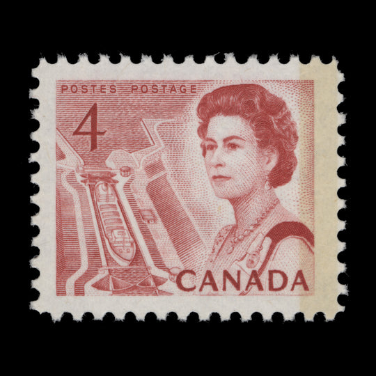 Canada 1973 (Variety) 4c Queen Elizabeth II missing left phosphor band