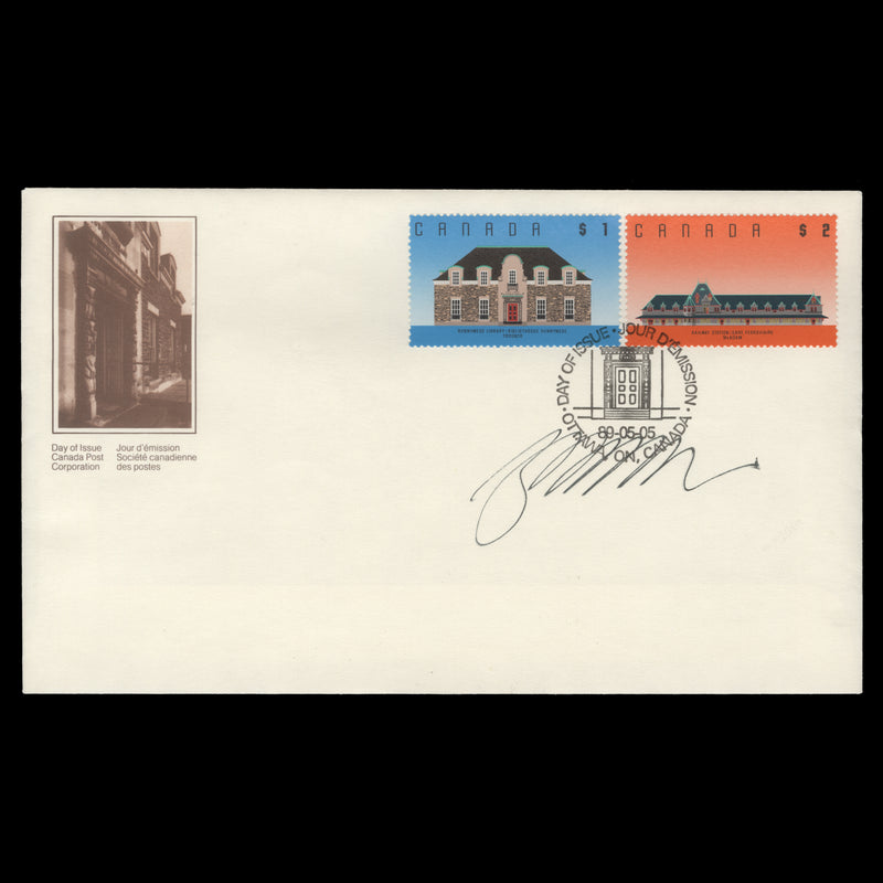 Canada 1989 Architecture Definitives first day cover signed by Raymond Bellemare
