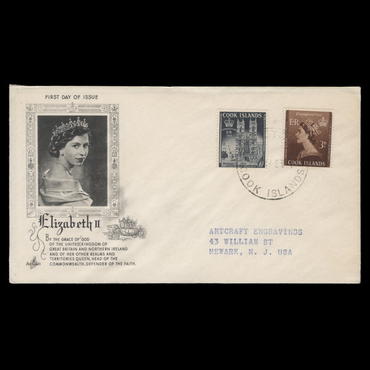 Cook Islands 1953 Coronation first day cover, RAROTONGA