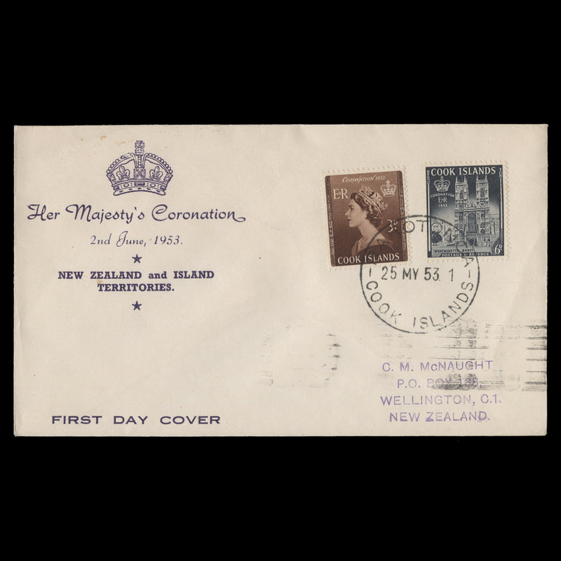 Cook Islands 1953 Coronation first day cover, RAROTONGA