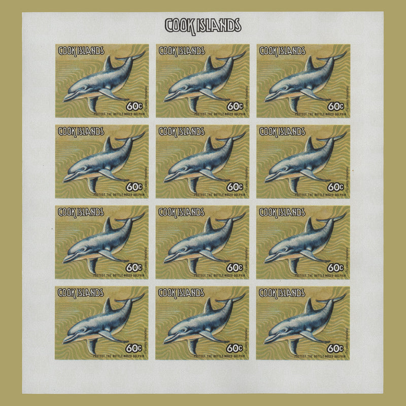 Cook Islands 1984 Bottle-Nosed Dolphin imperf proof sheetlet
