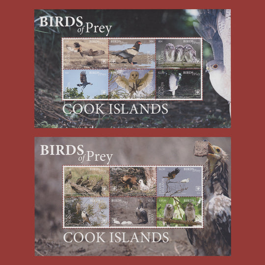 Cook Islands 2018 (MNH) Birds of Prey sheetlets