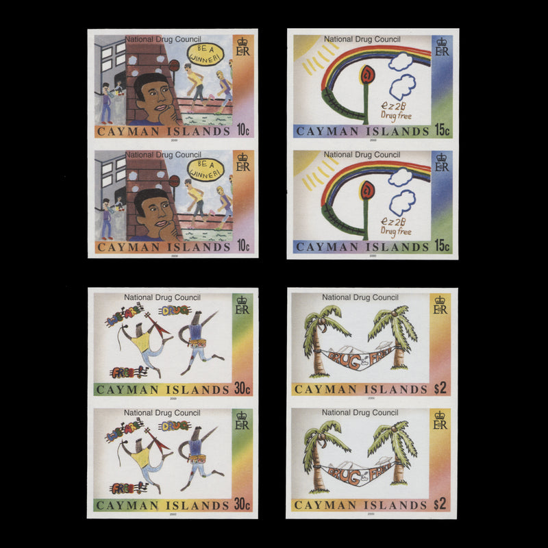Cayman Islands 2000 National Drugs Council imperf proofs