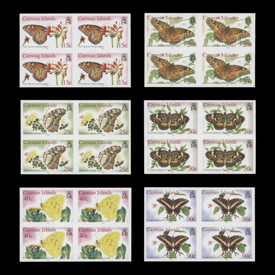 Cayman Islands 2005 Butterflies imperf proof blocks