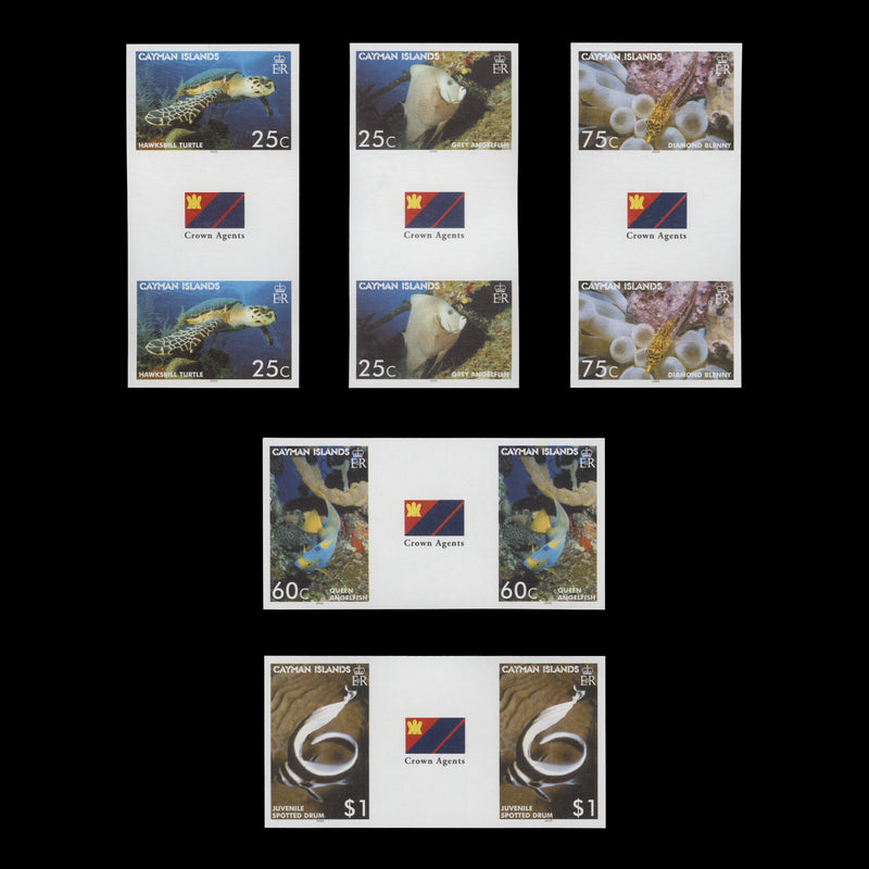 Cayman Islands 2006 Aquatic Treasures imperforate proof gutter pairs