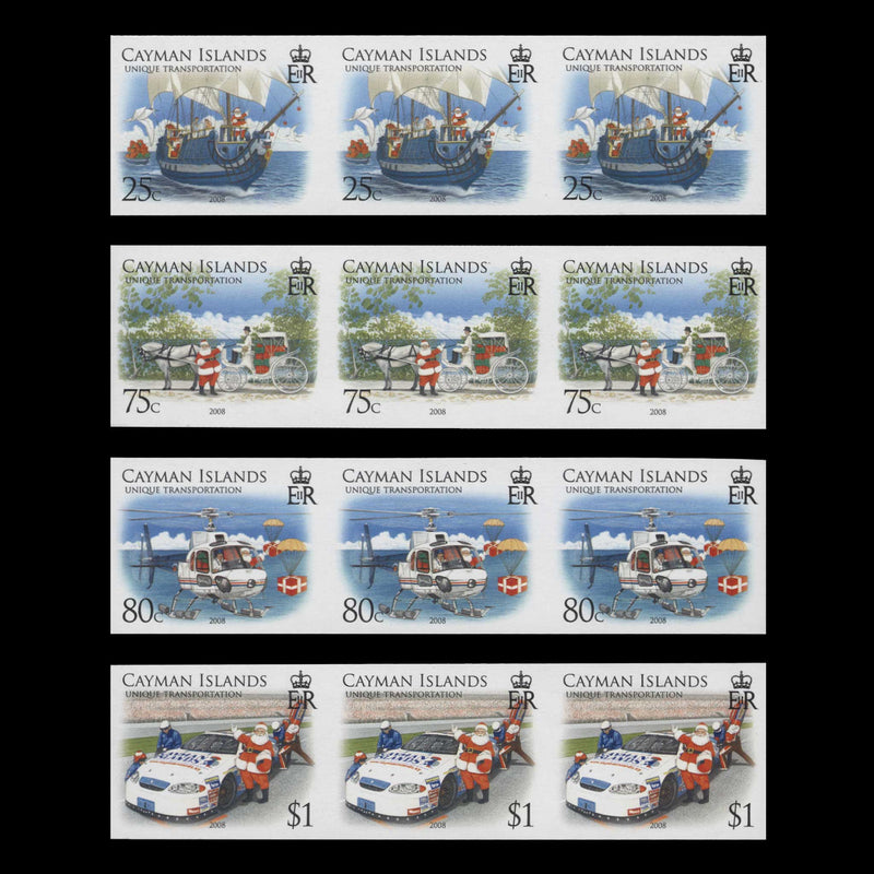 Cayman Islands 2008 Christmas imperf proof strips