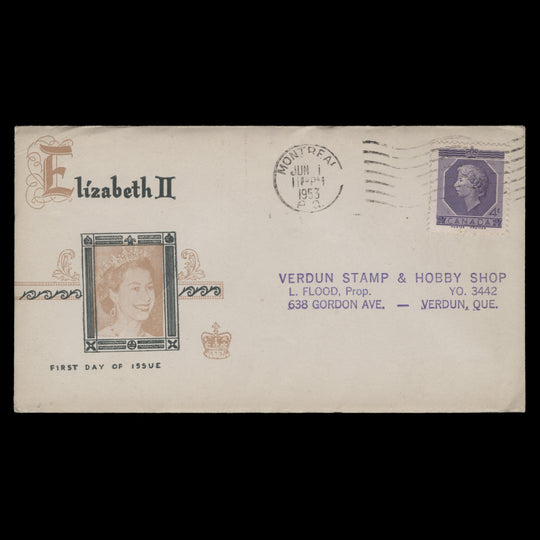 Canada 1953 Coronation first day cover, MONTREAL