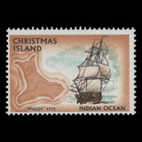 Christmas Island 1973 (Variety) 4c Pigot missing magenta