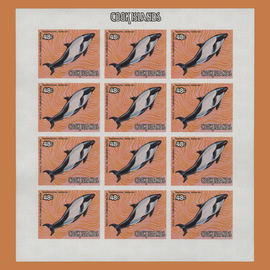 Cook Islands 1984 Commerson's Dolphin imperf proof sheetlet