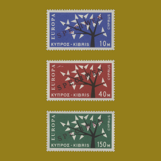 Cyprus 1963 (MNH) Europa set with SPECIMEN overprint
