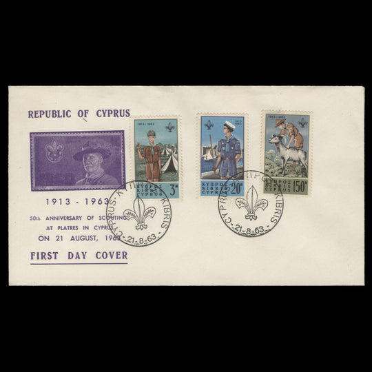 Cyprus 1963 Scouting Anniversary first day cover