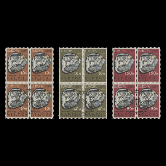 Cyprus 1974 Europa blocks cancelled-to-order