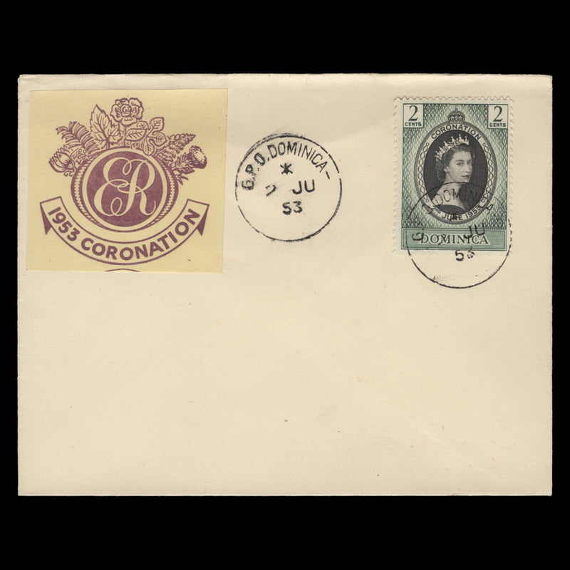 Dominica 1953 (FDC) 2c Coronation, GPO