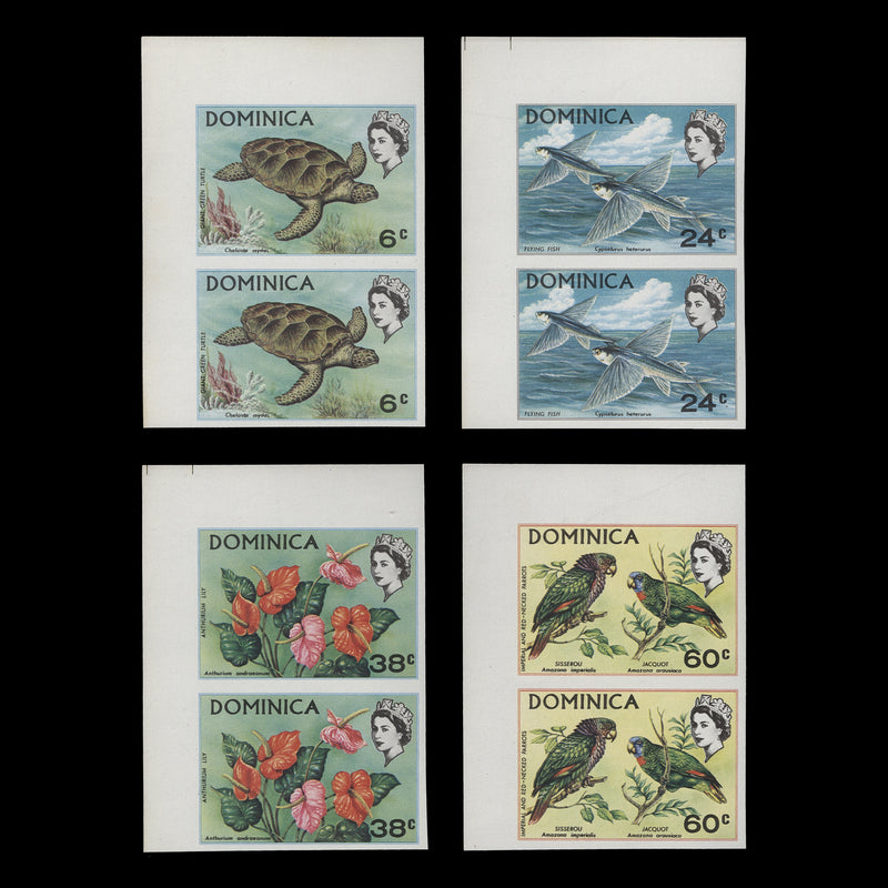 Dominica 1970 Flora & Fauna imperf proof pairs