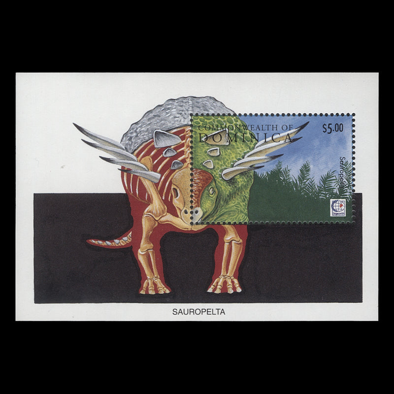 Dominica 1995 (MNH) $5 Sauropelta miniature sheet