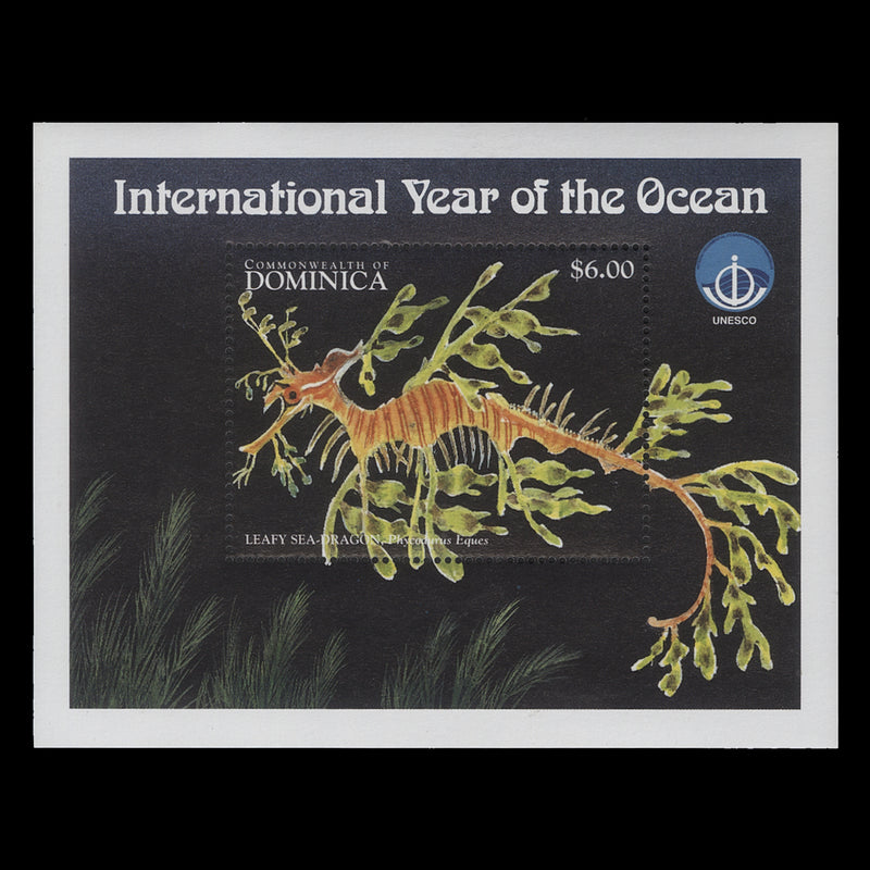 Dominica 1998 (MNH) $6 Leafy Sea-Dragon miniature sheet