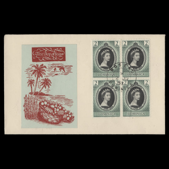Dominica 1953 Coronation first day cover, ROSEAU
