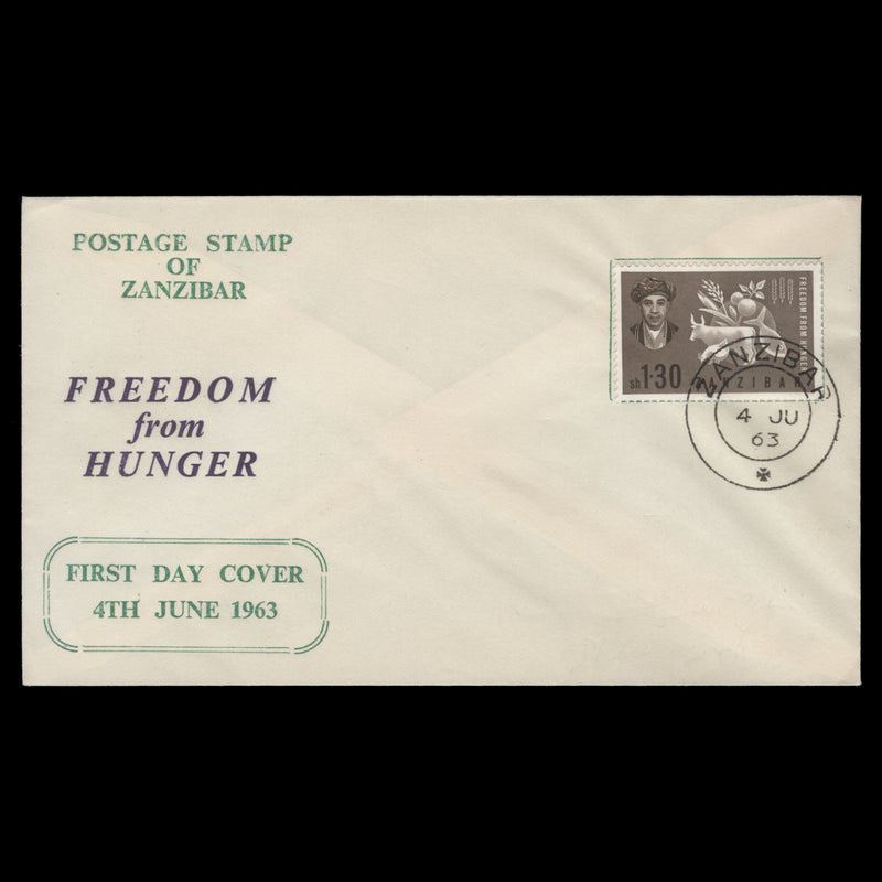 Zanzibar 1963 Freedom From Hunger first day cover