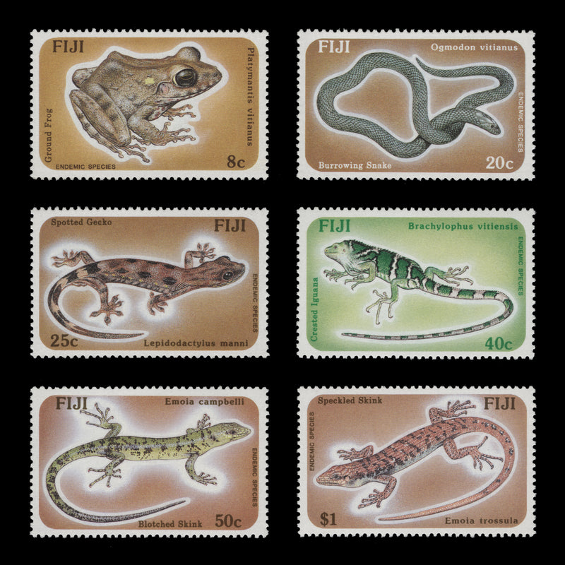 Fiji 1986 (MNH) Reptiles and Amphibians set