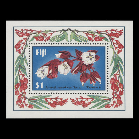Fiji 1987 (MNH) Tagimoucia Flower miniature sheet