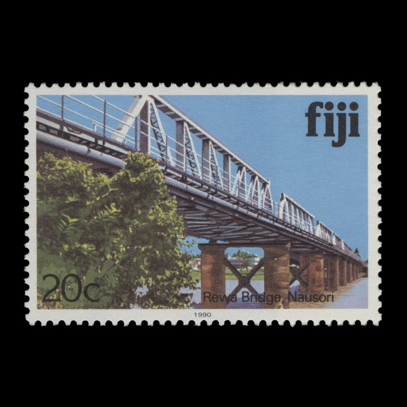 Fiji 1990 (MNH) 20c Rewa Bridge with '1990' imprint
