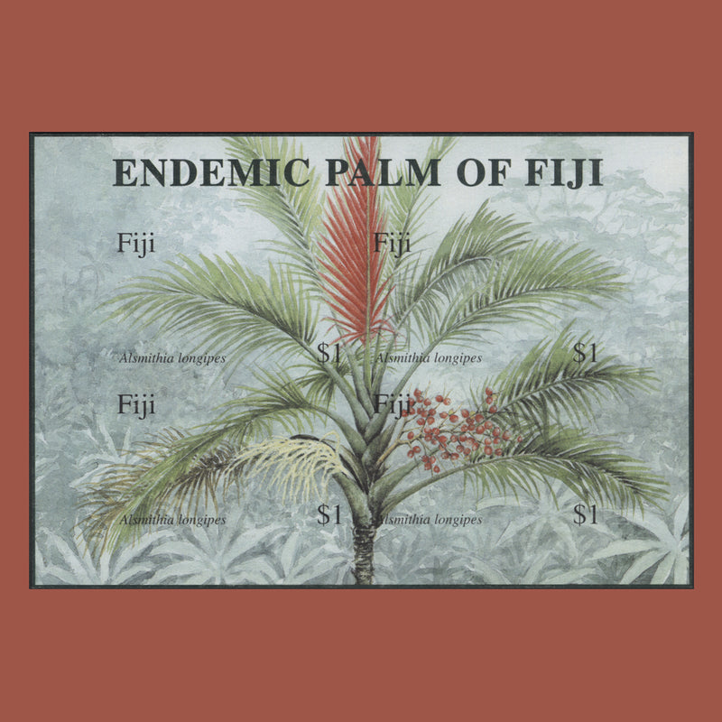 Fiji 2000 Endemic Palm imperf proof miniature sheet