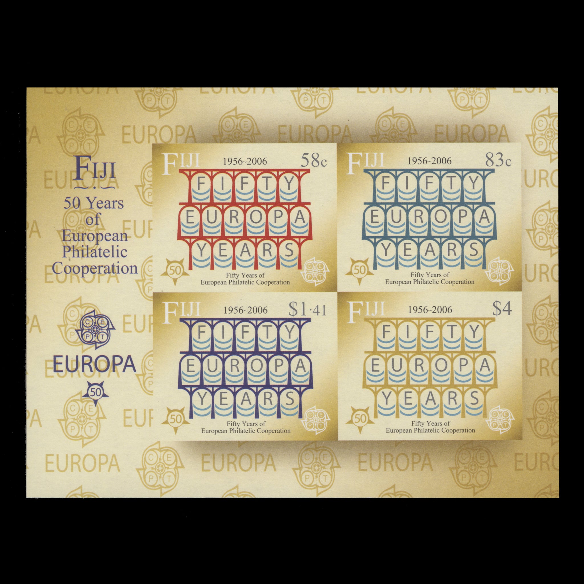 Fiji 2005 Europa Stamps Anniversary imperf proof miniature sheet ...