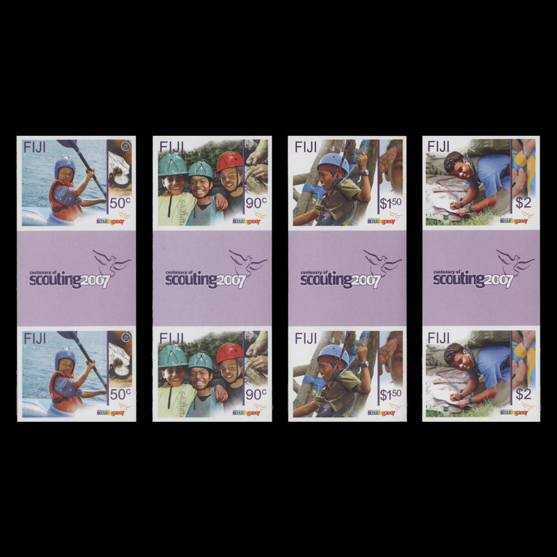 Fiji 2007 Scouting Centenary imperf proof gutter pairs