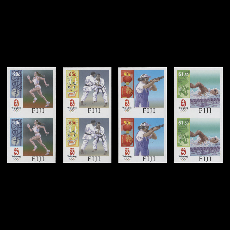 Fiji 2008 Olympic Games, Beijing imperf proof vertical pairs