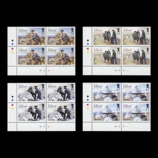 Falkland Islands 2004 (MNH) Wildlife Conservation Anniversary plate blocks