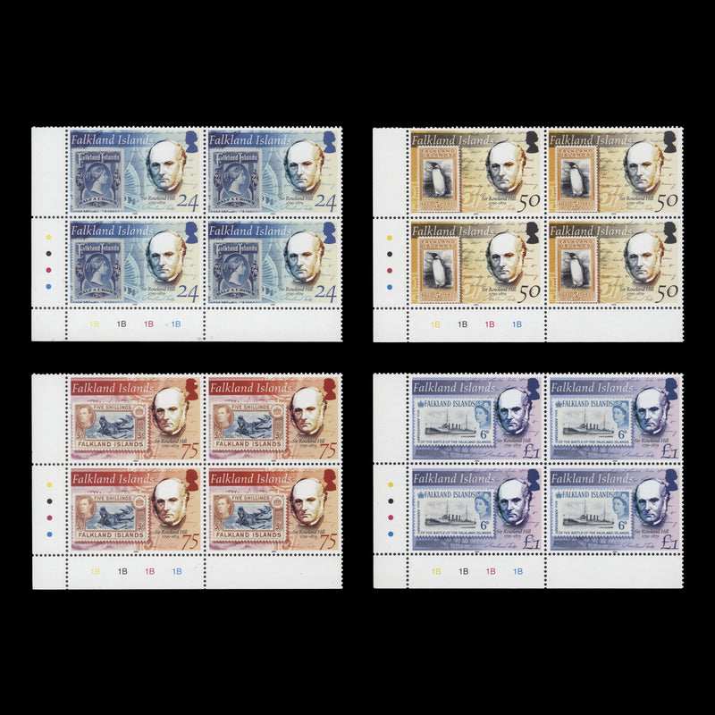 Falkland Islands 2004 (MNH) Rowland Hill Death Anniversary plate blocks