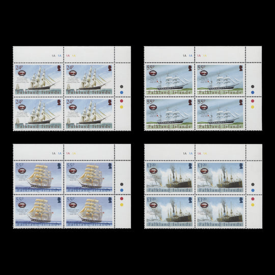 Falkland Islands 2005 (MNH) Maritime Heritage plate 1A blocks