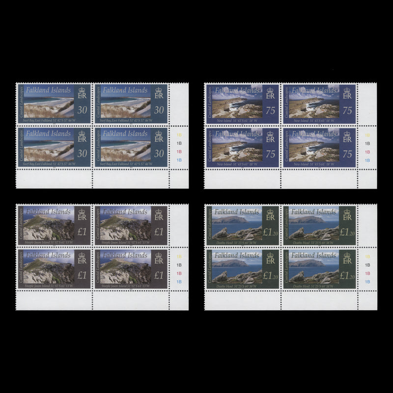 Falkland Islands 2012 (MNH) Costal Landscapes plate blocks