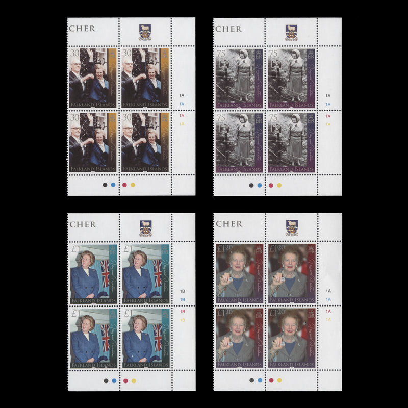 Falkland Islands 2013 (MNH) Margaret Thatcher Commemoration plate blocks