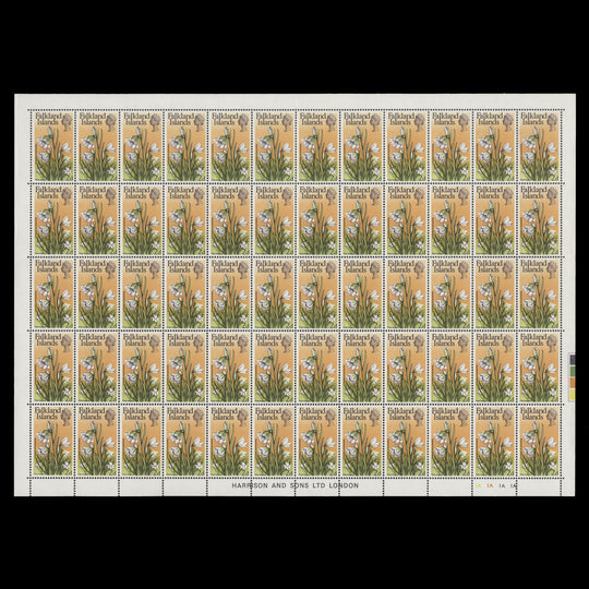Falkland Islands 1968 (MNH) 2d Pale Maiden sheet of 60 stamps