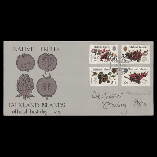 Falkland Islands 1983 First Day Cover signed by designer Tony Chater