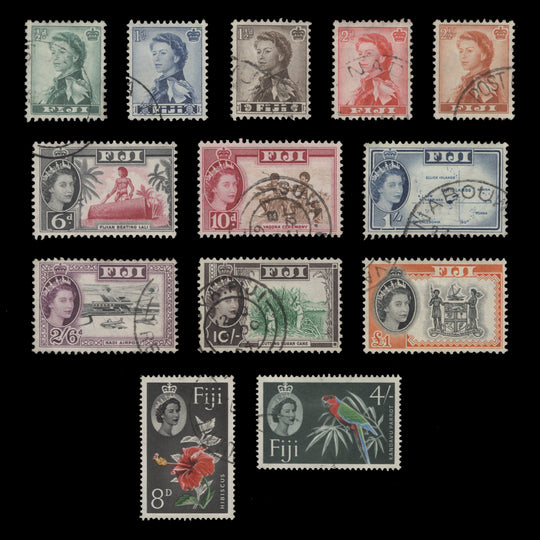 Fiji 1959-63 (Used) Definitives with script CA watermark