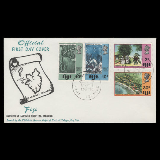 Fiji 1970 Closing of Leprosy Hospital first day cover, SUVA