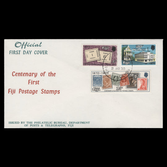 Fiji 1970 Stamp Centenary first day cover, SUVA