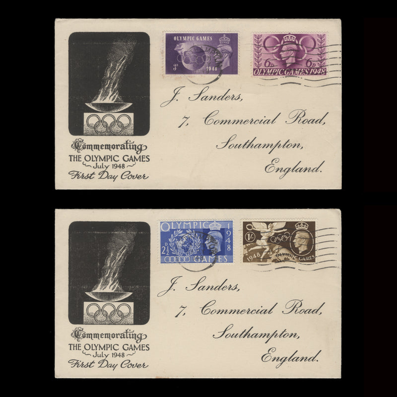 Great Britain 1948 Olympic Games first day covers, SOUTHAMPTON
