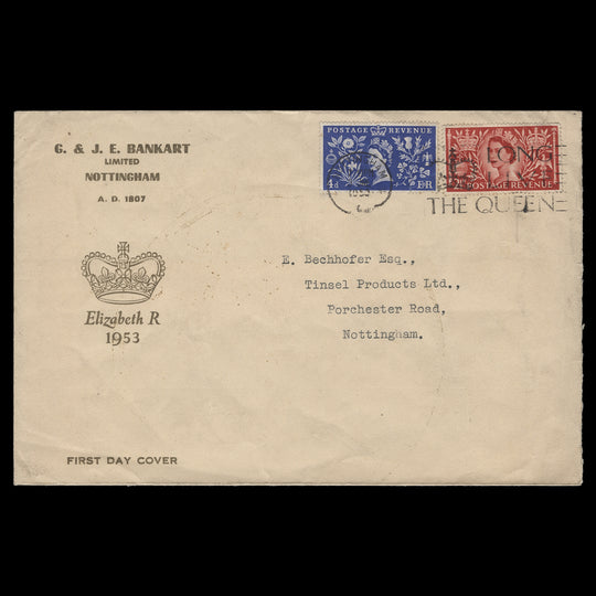 Great Britain 1953 Coronation first day cover, NOTTINGHAM